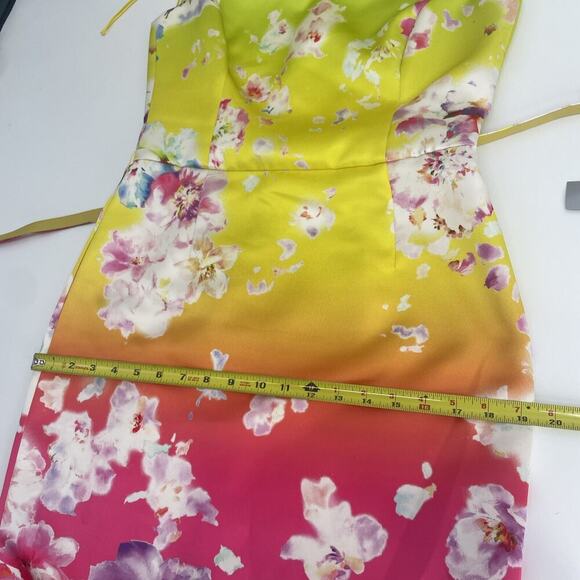 Ralph Lauren Collection Floral Belted Pencil Shift Dress 6 Midi Sleeveless $4K - Picture 11 of 14